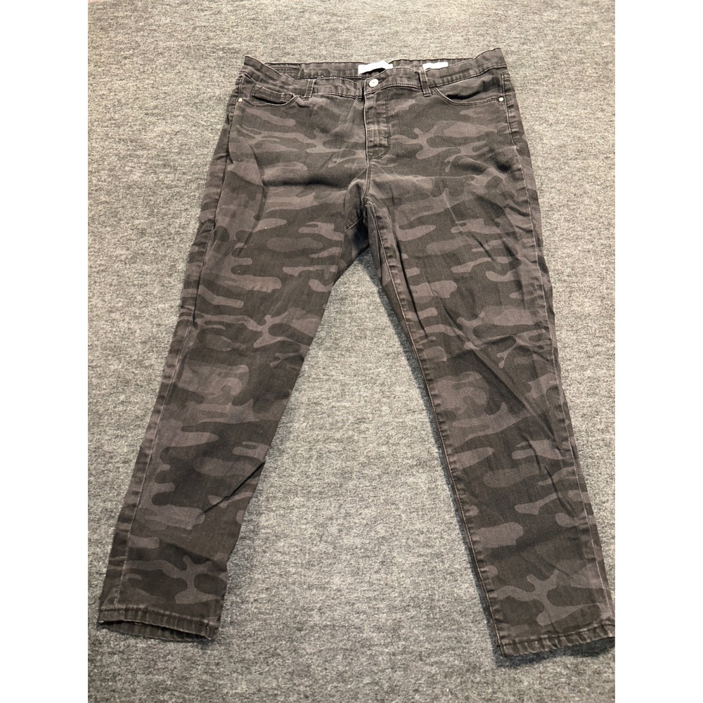 Social Standard by Sanctuary Ankle Skinny Jeans Womens 16 Grey Camo Cotton